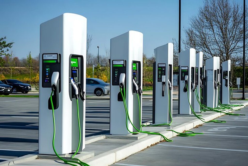 Electric vehicle charging station concept