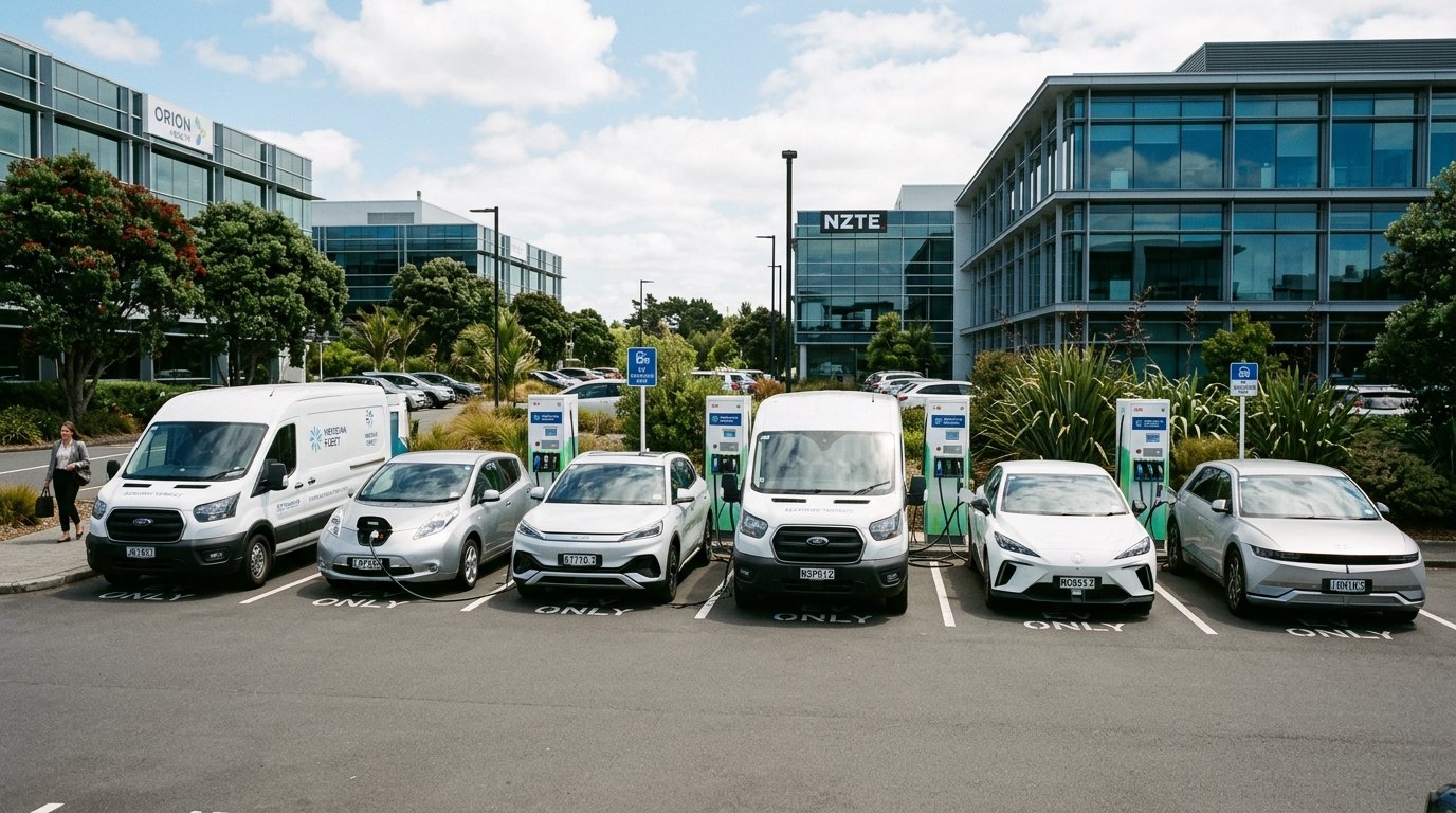 Workplace electric vehicle charging dock columns